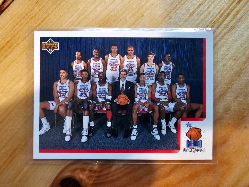 Michael Jordan 1991-1992 Upper Deck #449 - East All-Star Checklist - NBA